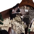 thumbnail image 5 of TIHLMK Mens Tshirts Mens Linen Ethnic Short Sleeve Casual Printing Hawaiian Shirt Blouse T-shirt, 5 of 8