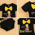 thumbnail image 6 of IBTOM CASTLE Baby Boys First Birthday Outfits Suspenders Bloomers Bowtie Mouse Ear Cake Smash Photography Props, 4-Piece 12-18 Months Black-My 1st Birthday, 6 of 7