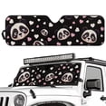 thumbnail image 2 of FUIALDOLG Funny Panda Hearts Windshield Sun Shade Sun Visor for Car Off-road Vehicle Front Window Keep Vehicle Cool Protect Your Car from UV Rays, 2 of 7