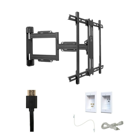 Kanto PS350W Tv Mounting package W/ Single outlet thru wall power kit