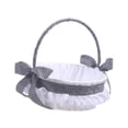 thumbnail image 2 of Cesta de regalo para boda, cesta de regalo con lazo decorativo, ligera, rústica, con asa, elegante, para fiestas de boda, decoración del hogar., 2 of 8