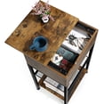thumbnail image 5 of Industrial Side Sofa Table Bedroom Bedside Table Nightstand End Side Space Saver, 5 of 7