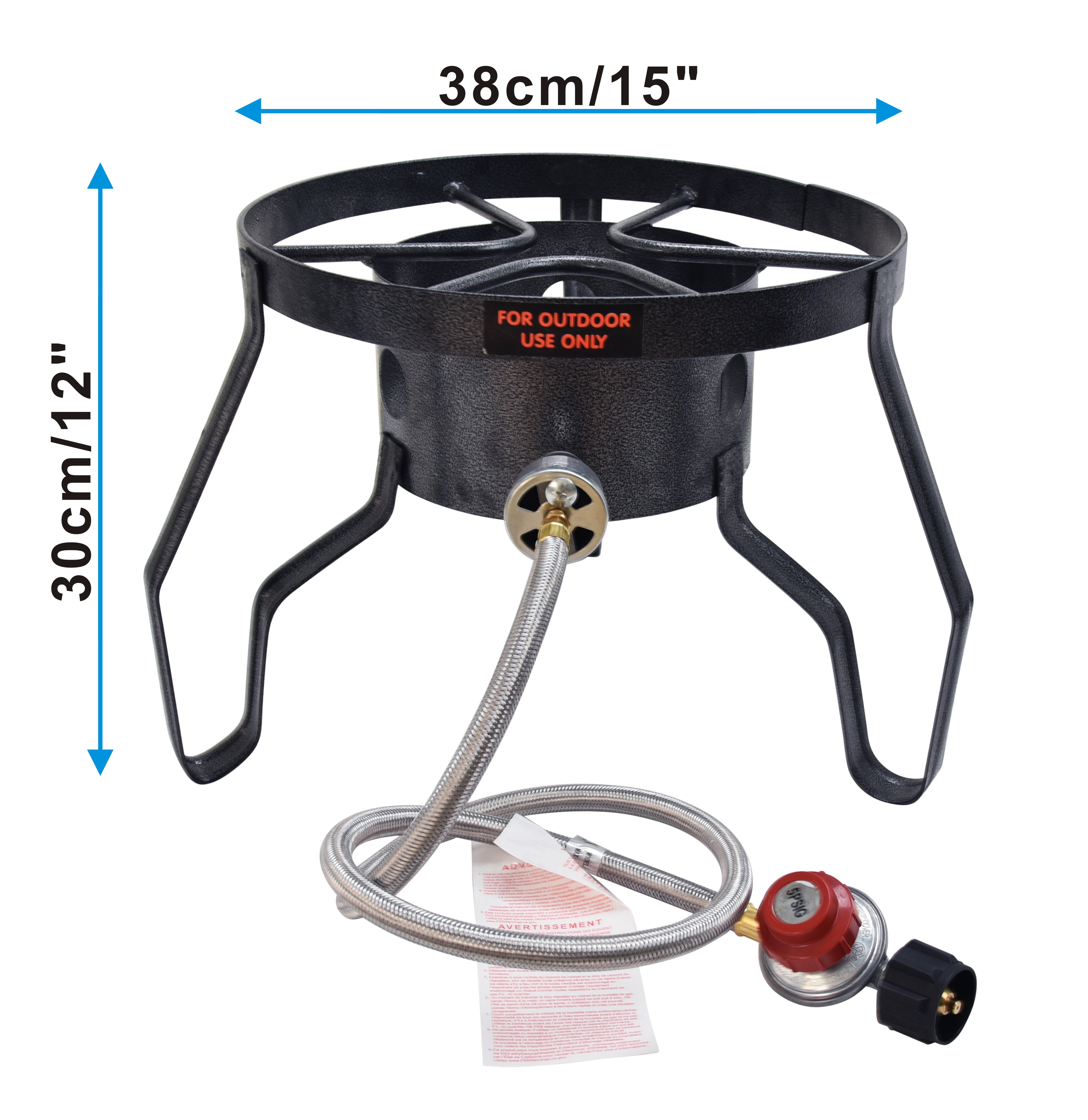 ARC USA 3831S Outdoor Propane Burner Cast Iron Turkey Fryer Camping Stove 37,000 BTU/H