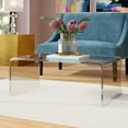 thumbnail image 1 of Take Me Home Furniture – Crystal Edge Acrylic Large Coffee Table,  16" H x 39" W x 20" D, for living room, entryway, dining room, 1 of 4