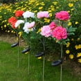 thumbnail image 3 of Naiovety El jardín solar de la flor de la peonía enciende la decoración al aire libre con la lámpara suave de las luces de la flor de la Jardín y Patio, 3 of 6