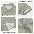 thumbnail image 3 of Dailycode Small Short Sleeve Button Down Shirts Sage Green Casual Shirt 3-10 Years, 3 of 9