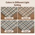 thumbnail image 7 of Design&I 3'x5' Washable Accent Rug Pet Friendly & Non-Slip Built-In Grip Fall Gingham Doormat Checkered Layout Harvest Stripe Border Door for Bedroom, Walk-in Closet, 7 of 7