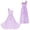 A Lavender, variant on Kids Girls One Shoulder Long Romper Floral Lace Shiny Sequin Dance Dress A Lavender 6