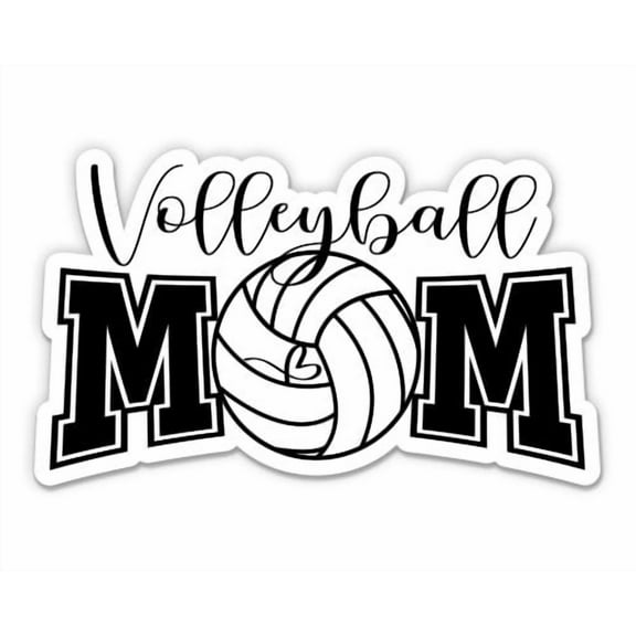 Volleyball Mom - 3" Vinyl Sticker - For Car Laptop Water Bottle Phone - Waterproof Decal