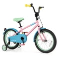 thumbnail image 1 of Costway 16" Kids Bike with Adjustable Saddle Handlebar Removable Training Wheels Handbrake Pink, 1 of 10