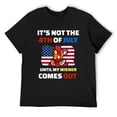 thumbnail image 3 of It's Not The 4th of July Until My Wiener Comes Out Playful Men's Cotton Short Sleeve HD Print Tee for Casual T-Shirt Crew Neck Top Black M, 3 of 7