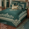 thumbnail image 2 of Balmoral Royal Style Bedding, Gold-Embroidered Emerald Green, 7-pc King Comforter Set, 2 of 5