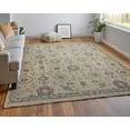 thumbnail image 6 of 4' X 6' Tan Brown and Gray Wool Oriental Hand Knotted Area Rug With Fringe, 6 of 9