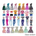 thumbnail image 3 of 10 Sets Fashion Doll Clothes Shiny Dress For 11.5"-12" Doll Clothes Suit Toy, 3 of 5