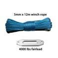 thumbnail image 2 of 5mm * 12m + 4000lbs Fairlead Synthetic Winch Line Rope With Sheath And Thimble For 4x4 4wd Atv Utv Off-road ,Easy to Use, 2 of 5