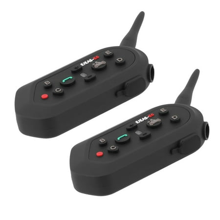 2 Pieces Motorcycle Helmet E6 Bluetoot h Intercom Headset 1300M Range 6 Riders Sports Headsets Waterproof Scooter Interphone