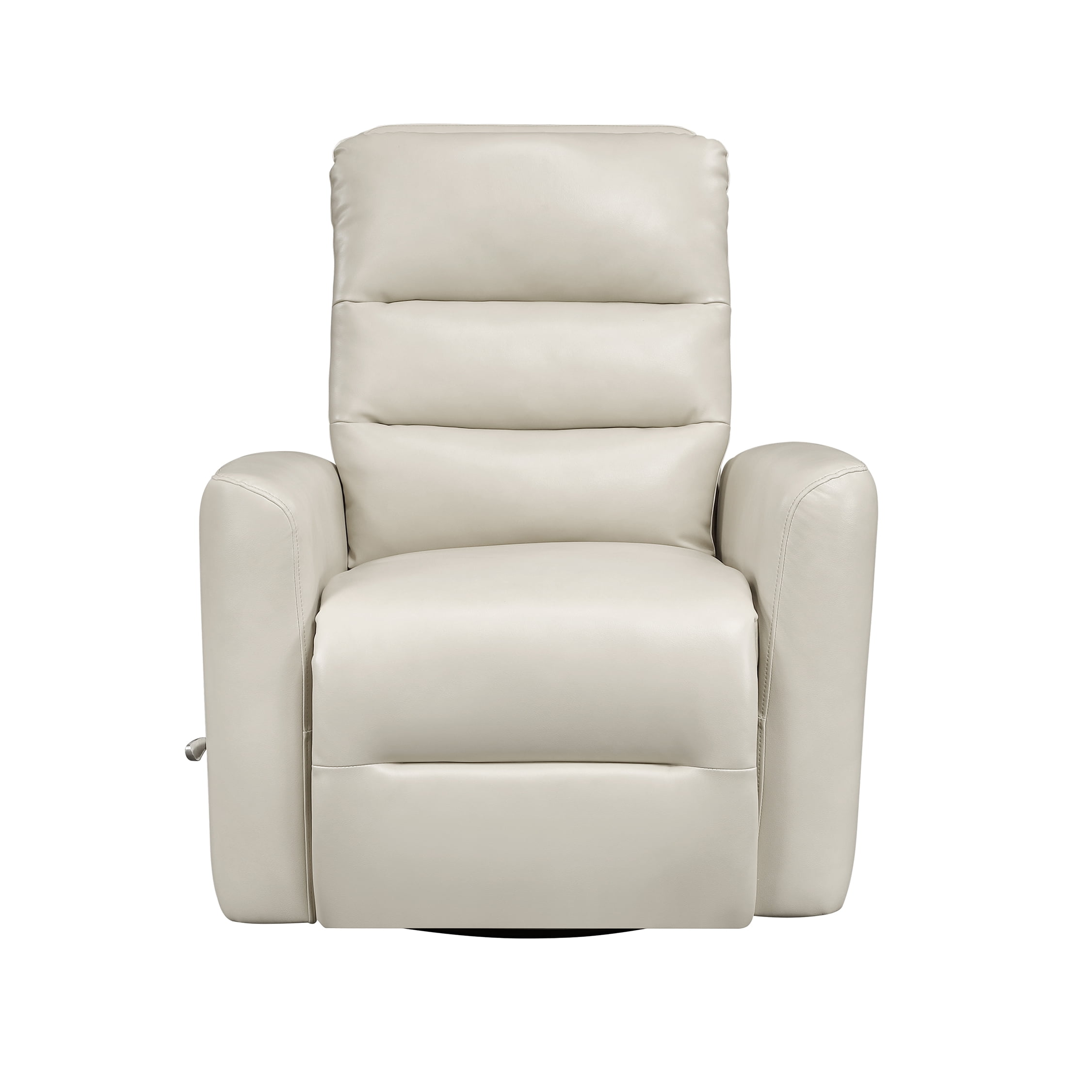 OakvillePark Crestshire Faux Leather Swivel Glider Reclining Chair, Beige