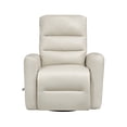thumbnail image 4 of OakvillePark Crestshire Faux Leather Swivel Glider Reclining Chair, Beige, 4 of 15