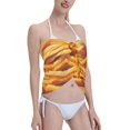 thumbnail image 3 of Women'S Beach Cover Up Short Sarong Dress French Fries Wrap Chiffon Shawl, 3 of 7