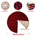 thumbnail image 2 of Falda de árbol de Navidad OurWarm, color rojo y negro, diseño de búfalo, 122 cm, 2 of 7