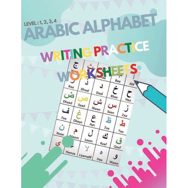 arabic alphabet writing practice worksheets english to arabic alphabet translation tracing letters coloring numbers animals line tracing arabic writing alphabet workbook practice for kindergarten paperback walmart com