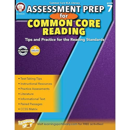 Pre-Owned Mark Twain - Assessment Prep for Common Core Reading, Grade 7, 9781622235209, 1622235207, Paperback, CSM edition
