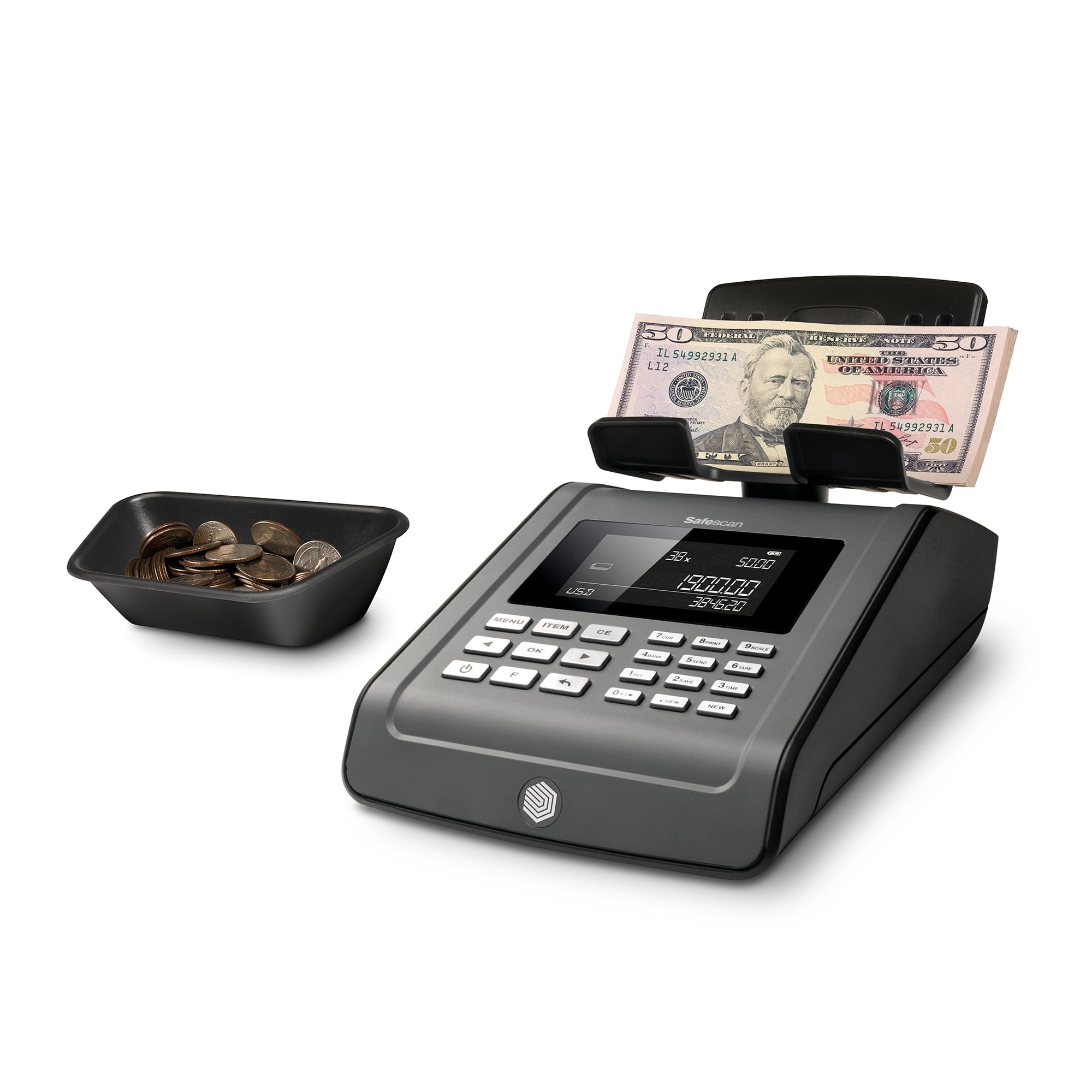 Safescan 6185 Money Counting Scale counts coins and bills count out your entire cash drawer