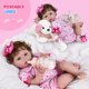 thumbnail image 5 of Reborn Baby Doll Aori, niña recién nacida realista de 22 pulgadas con ropa, 5 of 7