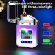 thumbnail image 5 of Creatives Personality Transparent Cool Double Arcs Gradient Colour Lighter Outdoor Windproof Lighter, 5 of 6