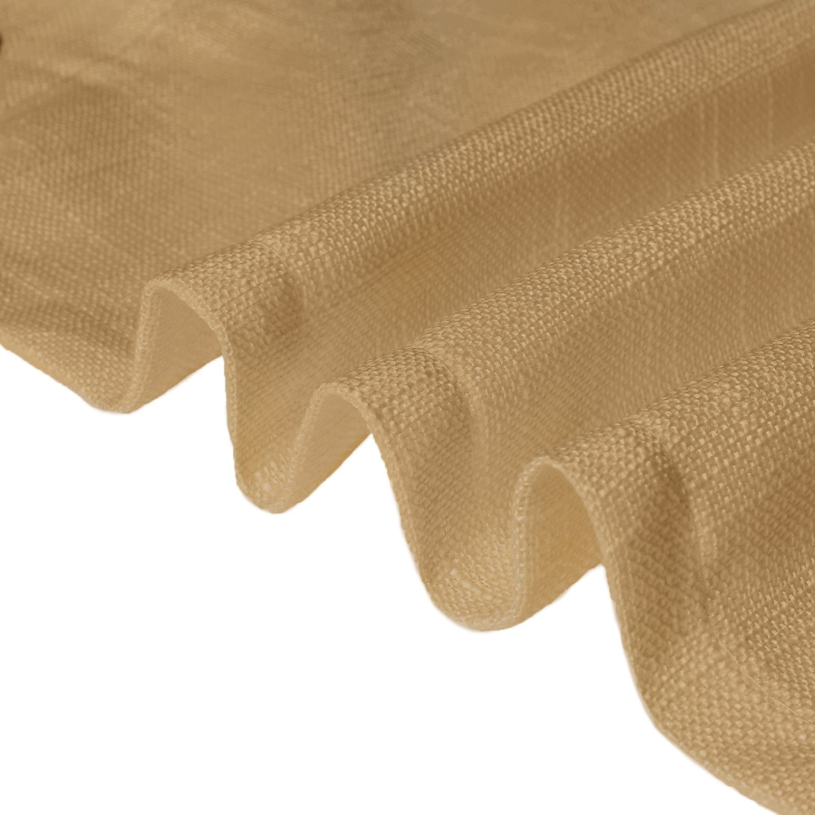 BalsaCircle 2 Natural 52x64" Faux Linen Sheer Curtains Chrome Grommets Window Treatments Decorations