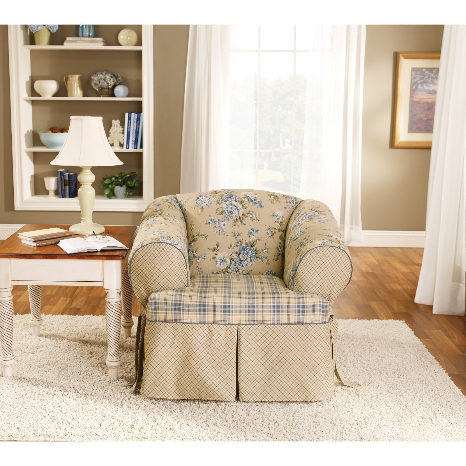 Sure Fit Lexington TCushion Chair Slipcover, Red