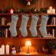 thumbnail image 5 of Decoraciones de Navidad para el Hogar Medias Decoración de Navidad Calcetín de Navidad Grande, Poliéster Rojo de 18.11 Pulgadas para el Almacenamiento de la Decoración Medias de Navidad Pequeñas, 5 of 6