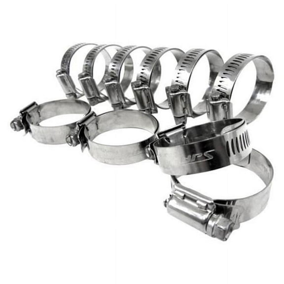 HPS Performance  3.31-4.25 in. Stainless Steel Worm Gear Clamp with Liner - Pack of 10