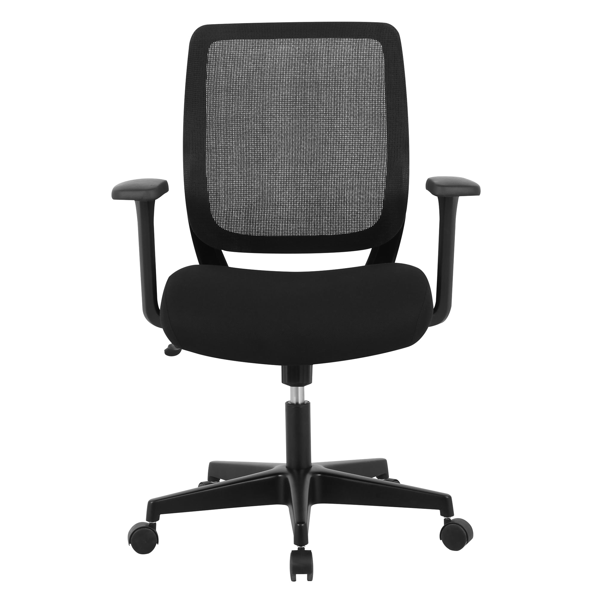 Realspace® Sensi Mesh/Fabric Low-Back Task Office Chair, Black, BIFMA Compliant