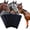 Black, variant on Anti-Fly Horse Leg Mesh Protectors Set of 4 - Breathable Mesh Fly Boots for Horses, 360° Coverage Adjustable Curved Design, Reduce Stomping & Leg Fatigue, Summer Leg Guards