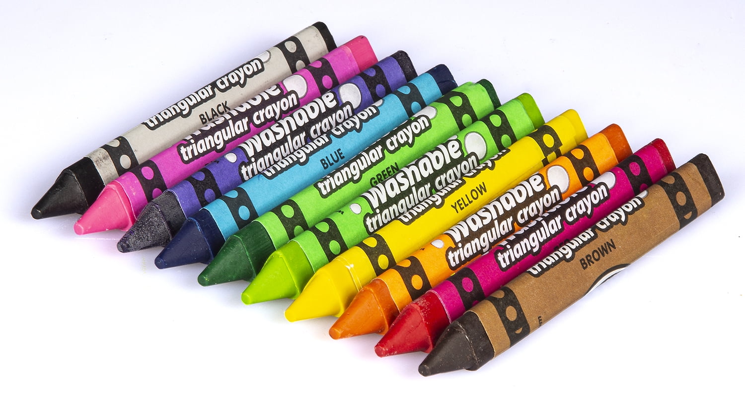 Cra-Z-Art Washable Triangular Jumbo Crayons, 10 Count