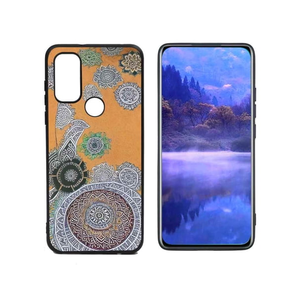Compatible with Motorola Moto G Pure Phone Case, Mandala-91 Case Men Women, Flexible Silicone Shockproof Case for Motorola Moto G Pure