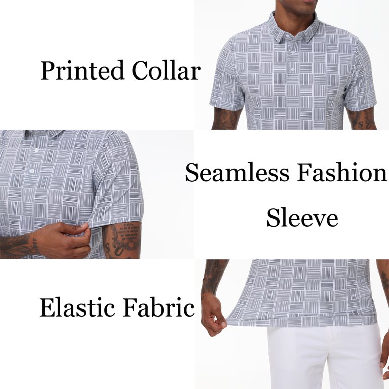 Weilanxin Men's Striped Golf Polo Shirt photo 3