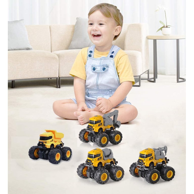 Izrizr 4-Pc Pull Back Construction Vehicles, Friction Powered photo 6