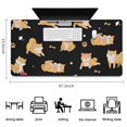 thumbnail image 5 of Long Mouse Pads for Desk,Shiba Inu Desk Mats on Top Of Desks, Desk Mouse Pad Extra Large with 3mm Non-Slip Base and Stitched Edge for Gaming,Office,Work,Home 47.3"x23.6", 5 of 6