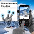 thumbnail image 4 of Winter Gloves for Men Women, Anti-slip Touch Screen Cold Weather Thermal Warm Knitted Glove, 4 of 5