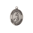thumbnail image 2 of .925 Sterling Silver San Peregrino Medal Pendant on 18 Inch Rhodium Plated Lite Curb Brass Chain,Catholic Religious Necklace with Lobster Claw Clasp -Made in USA, Deluxe Velvet Gift Box, 2 of 3