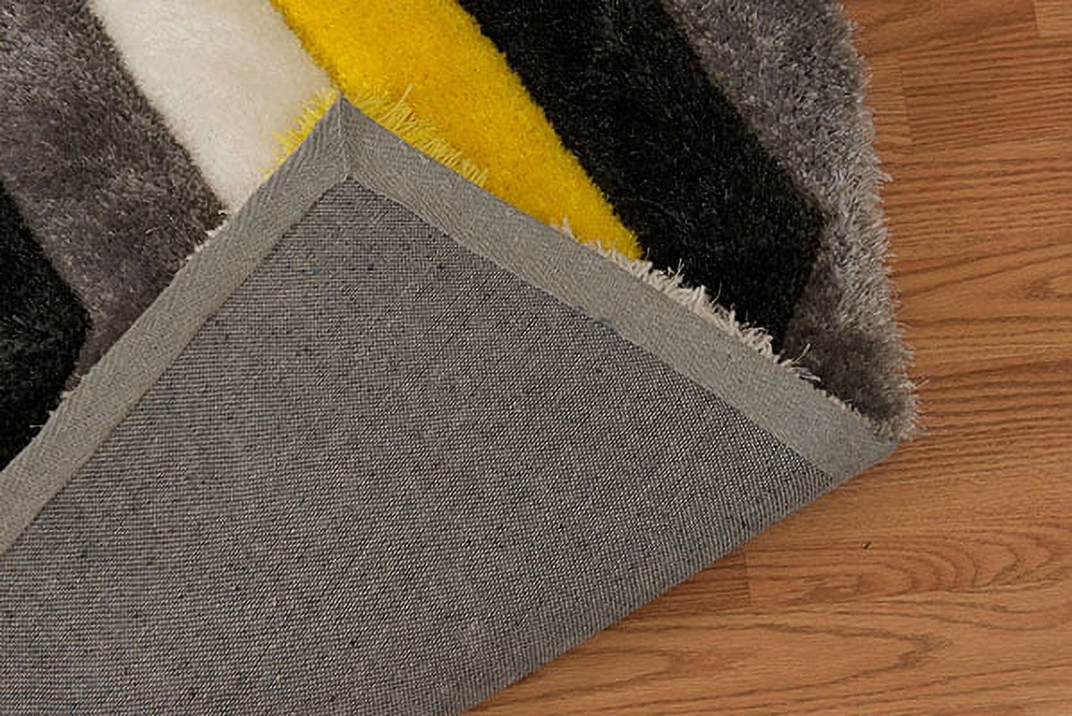 United Weavers Veria Zig Zag Shag Geometric Area Rug, Yellow, 7'10" X 10'6"