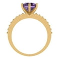 thumbnail image 4 of Clara Pucci 14K Yellow Gold 1.71ct Alexandrite Solitaire with Accents Ring, 4 of 8
