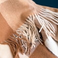 thumbnail image 7 of Yuanlong Womens Scarves Plaid Tassel Thick Fluffy Winter Warm Neck Wraps Windproof Cozy Elegant Daily Casual Shawl Scarves, 7 of 7