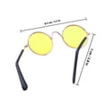 thumbnail image 2 of BESTYASH 2Ud Gafas Para Mascotas Decorativas Color Amarillo Material De Metal, 2 of 7