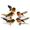 thumbnail image 5 of Robin Birds Very Cute Artificial Feather Robin Bird Christmas Tree Decoration Craft Birds, 5 of 5