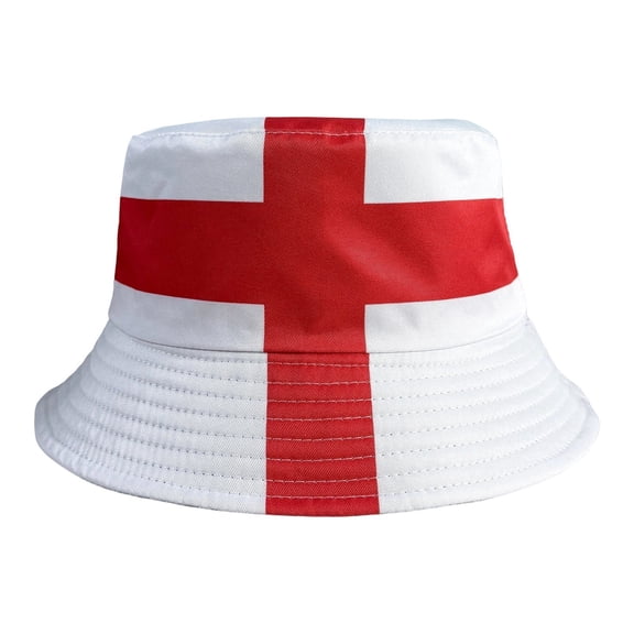 HNMKIU England Football Bucket Hat Adjustable Summer Sun Outdoor Sports Cap for Men Women White,One Size