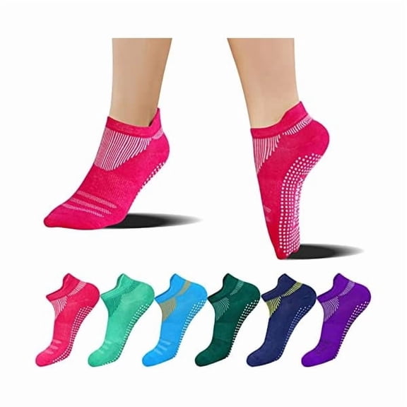 Eryueer Non Slip Yoga Socks for Women, Anti-Skid Socks for Pilates Bikram Fitness Socks with Grips
