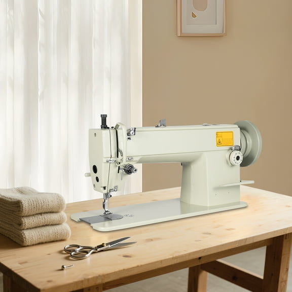 Industrial Leather Sewing Machine, 3000S.P.M SM 6-9 Heavy Duty Sewing Machine Head Thick Material Lockstitch Sewing Machine, Leather Sewing Tool for Sewing Clothing Fabrics Jeans Tents